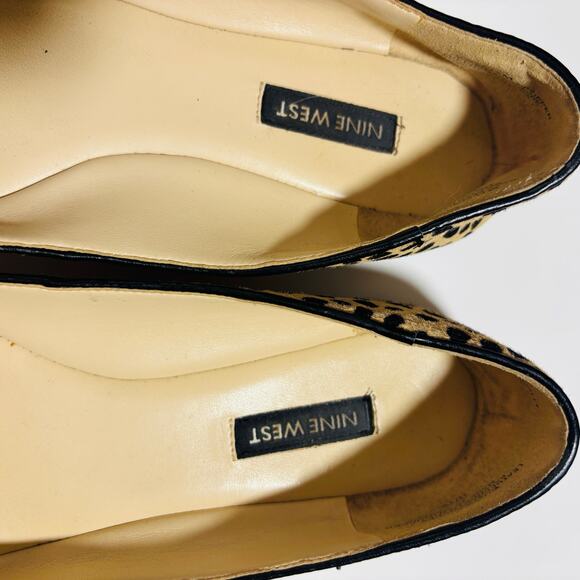 Nine West Cheetah Print Cow Fur Flats – Pointed Toe Slip-On - Picture 3 of 7
